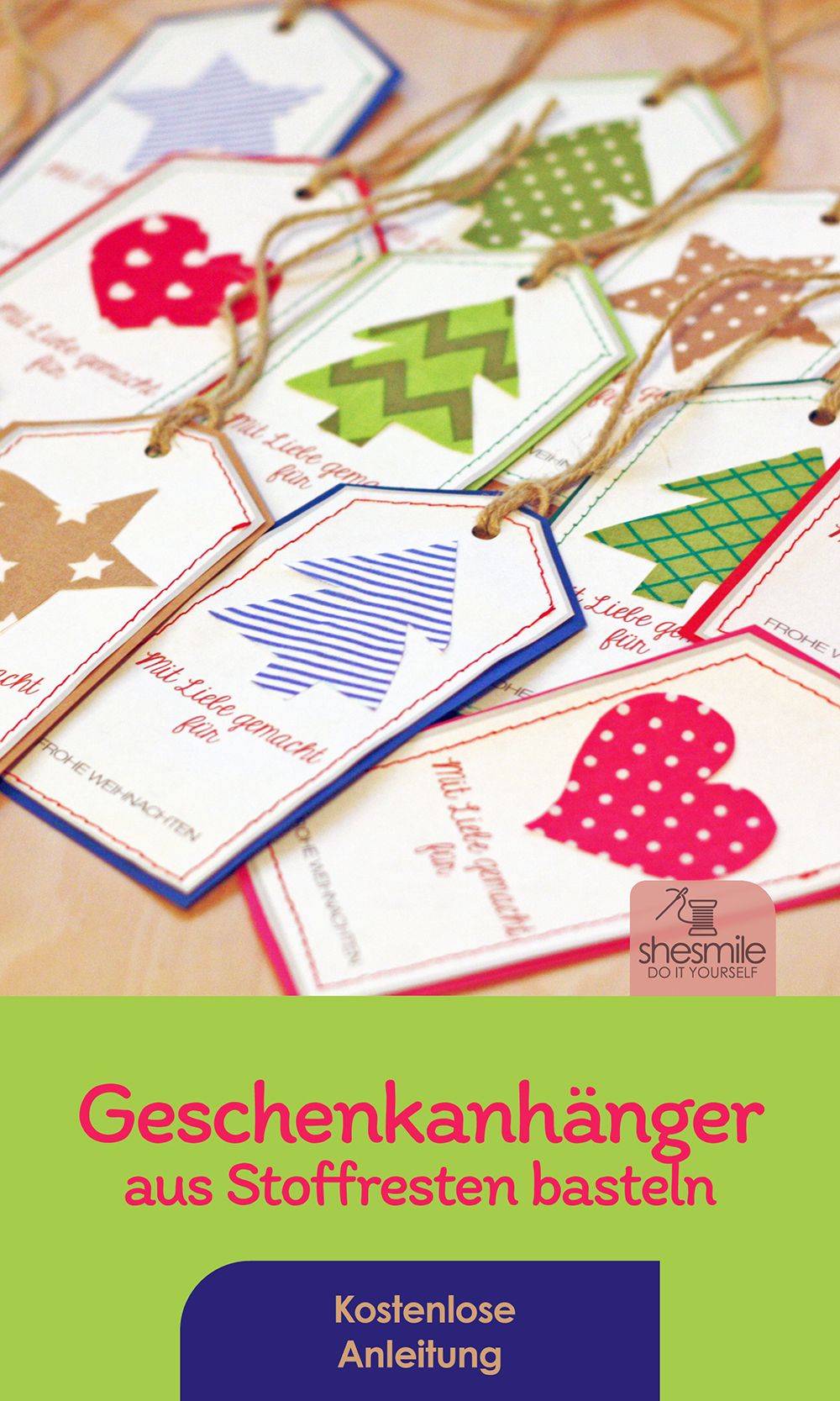 Geschenkanhänger "Weihnachten" (Kostenlose Anleitung & Druckvorlage)