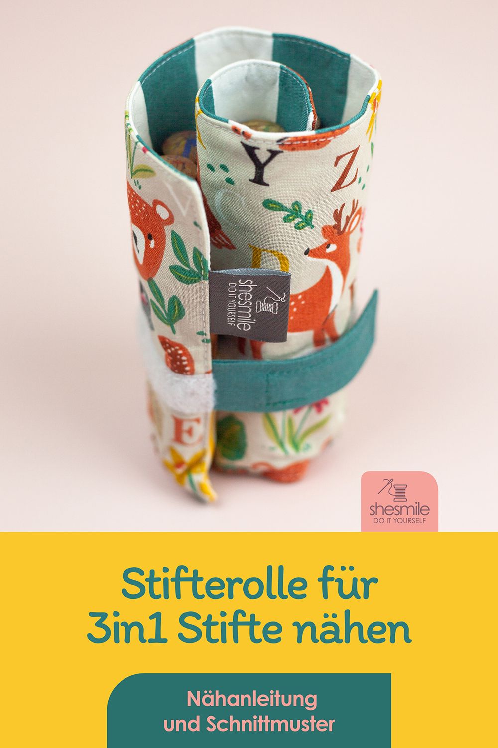 Ein Rollmäppchen "RollPack" für kurze, dicke, 3in1 Stifte nähen