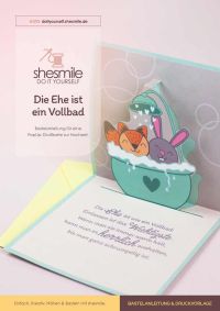 Als PopUp-Karte, A6 Postkarte oder DinLang Glückwunschkarte