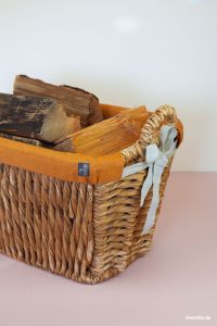 Einfach selbst nähen: Ein neuer Bezug für den Holzkorb meines Papas