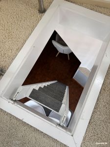Blick vom Turmzimmer ins Esszimmer