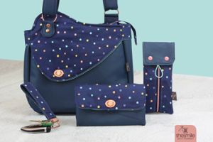 Taschen-Set Carla (Set mit 3 E-Books) Nähanleitungen und Schnittmuster gestaltet als PDF-E-Book von shesmile für ein Taschenset aus Handtasche Carla, Täschchen für Hygieneartikel Rosi und Geldbeutel Frauenkram.