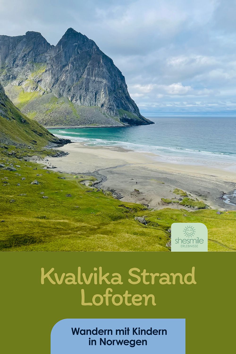 Kvalvika Strand - Wandern mit Kindern auf den Lofoten (Norwegen)
