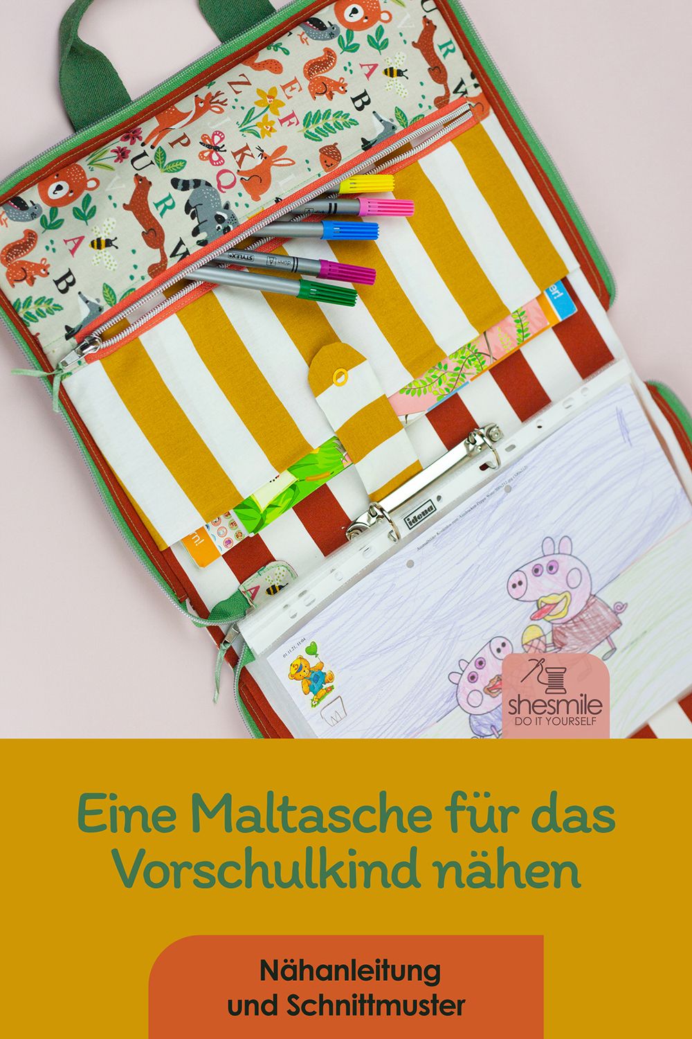 Eine Maltasche Orelie für das Vorschulkind nähen