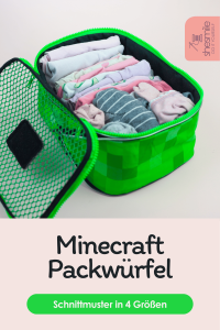 Minecraft Packwürfel - Größe S für Socken und Unterwäsche der Kinder