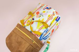 Nähanleitung und Schnittmuster in 2 Größen von shesmile DIY. Einen XXL Rucksack BigKlapPack als Handgepäck für den Wochenende Urlaub nähen.