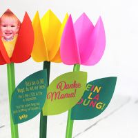 Tulpen aus Papier (Kostenlose Bastelanleitung & Druckvorlage)