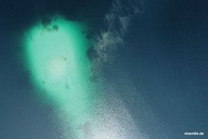 Drohnenflug über den Eibsee in Grainau bei Garmisch-Partenkirchen