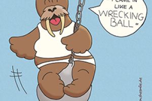 Das singende Walross - Wrecking Ball (Eine Illustration von shesmile)