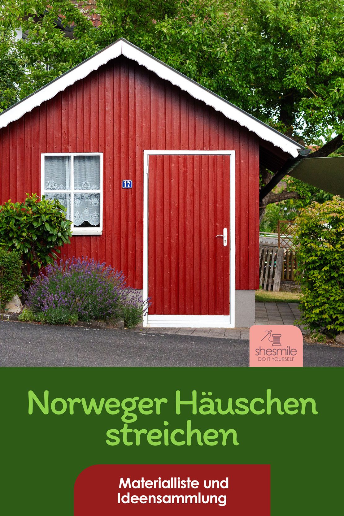 Ein rotes Norweger Häuschen im bayerischen Garten (Renovieren & Streichen)