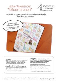 Von mir erstellte Bastelanleitung samt Druckvorlage für einen individualisierbaren Türchen-Adventskalender.