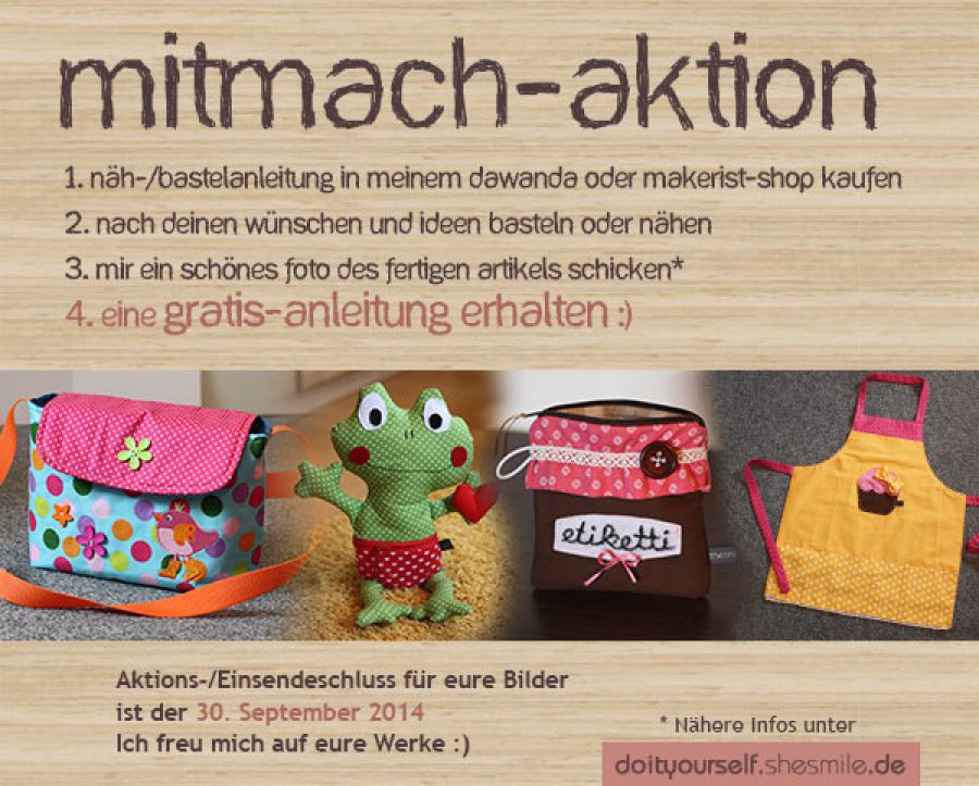 Große DIY shesmile Mitmach-Aktion im September