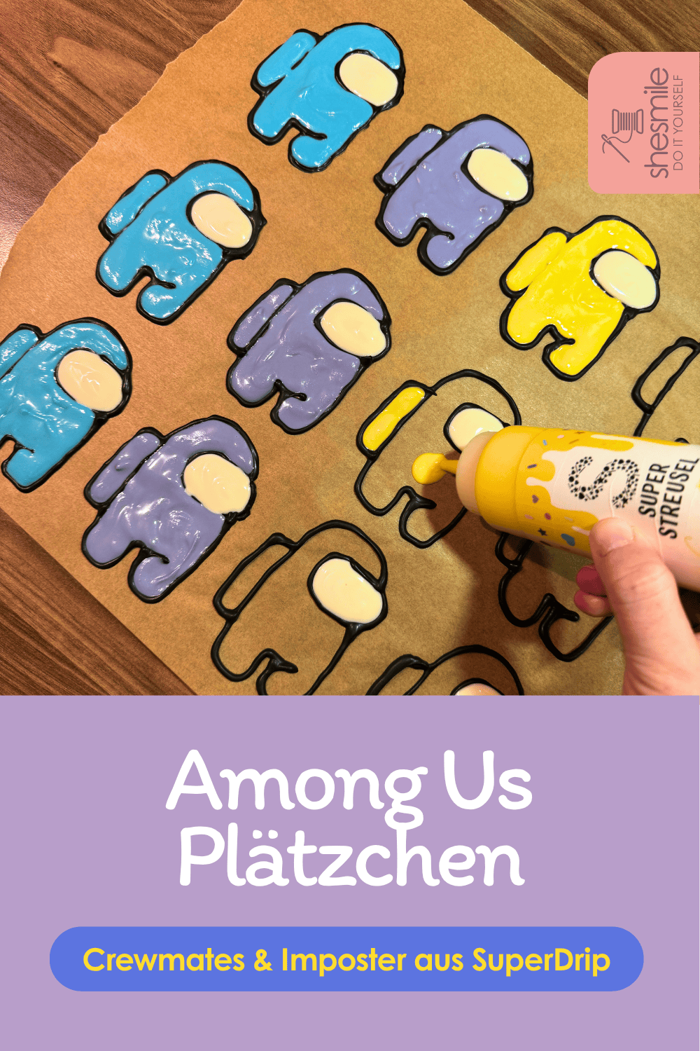 Among Us Plätzchen aus SuperDrip von Super Streusel zum 10. Geburtstag