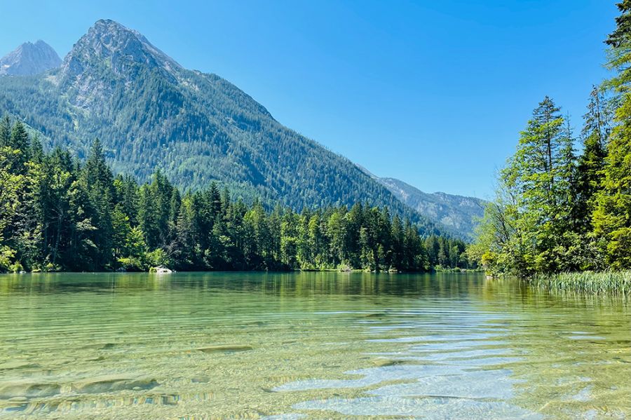 Wandern, Entdecken, Boot fahren, Natur genießen! Spaziergang am Hintersee mit Wanderung durch den Zauberwald. Reisetagebuch Berchtesgaden mit shesmile Erlebnisse.