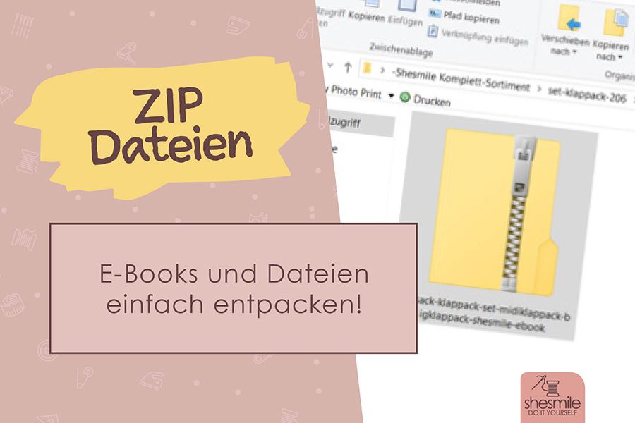 ZIP-Dateien mit E-Books und Dateien von shesmile einfach entpacken
