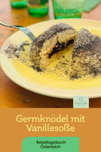 Ein Klassiker in Österreich: Germknödel mit Vanillesoße