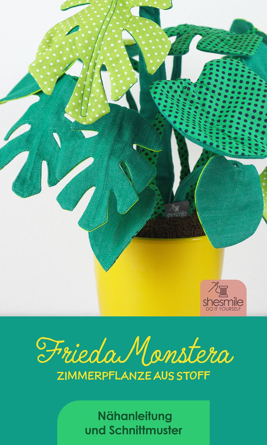Eine Zimmerpflanze "FriedaMonstera" aus Stoff nähen