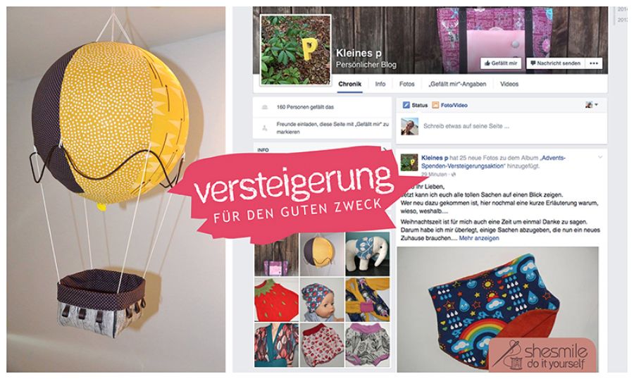 Adventsballon-Versteigerung für den Guten Zweck bei "Kleines p"