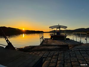 Sonnenuntergang am Lipno Stausee