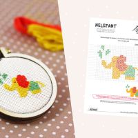 Elefant "Nelefant" (Kostenlose Kreuzstich-Stickvorlage)