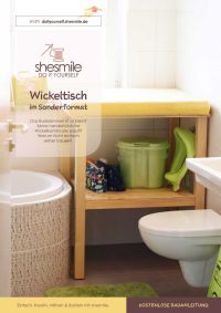 Hier bekommst du eine von mir selbst erstellte Schritt-für-Schritt-Bauanleitung für einen Wickeltisch aus Holz als PDF-E-Book gestaltet
