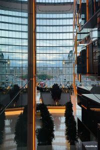 Blick auf den exklusiven Frühstücksbereich mit Blick auf Big Ben