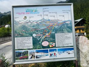 Wanderkarte am Wanderparkplatz