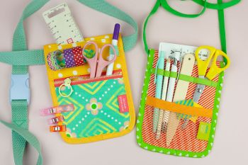 Taschenorganizer KittelKram als Gürteltasche oder Umhängetasche nähen