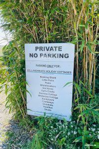 Privatparkplatz, 250m vom Haus entfernt