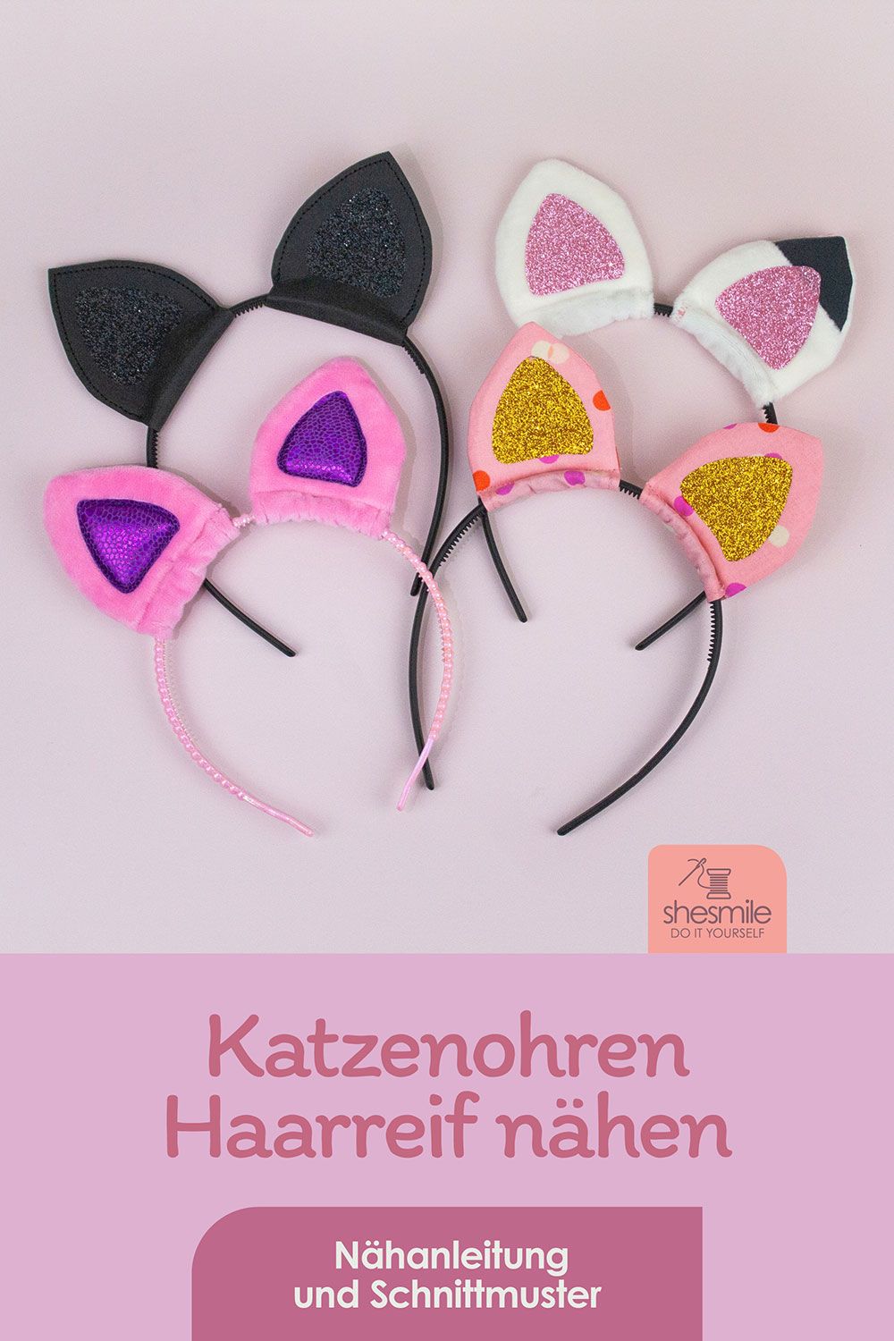 Katzenohren Haarreif (Nähanleitung und Schnittmuster)