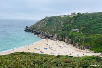 Minack Theatre und Porthcurno Beach in Cornwall (England)