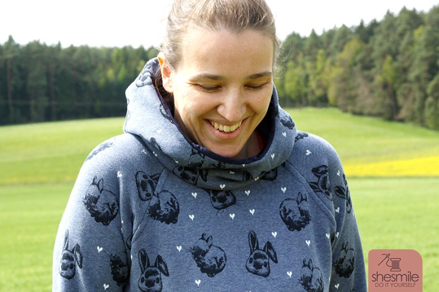 Ein Hasenkuschelpulli "KANGA" nur für mich (Nähanleitung und Schnittmuster von Jolijou)