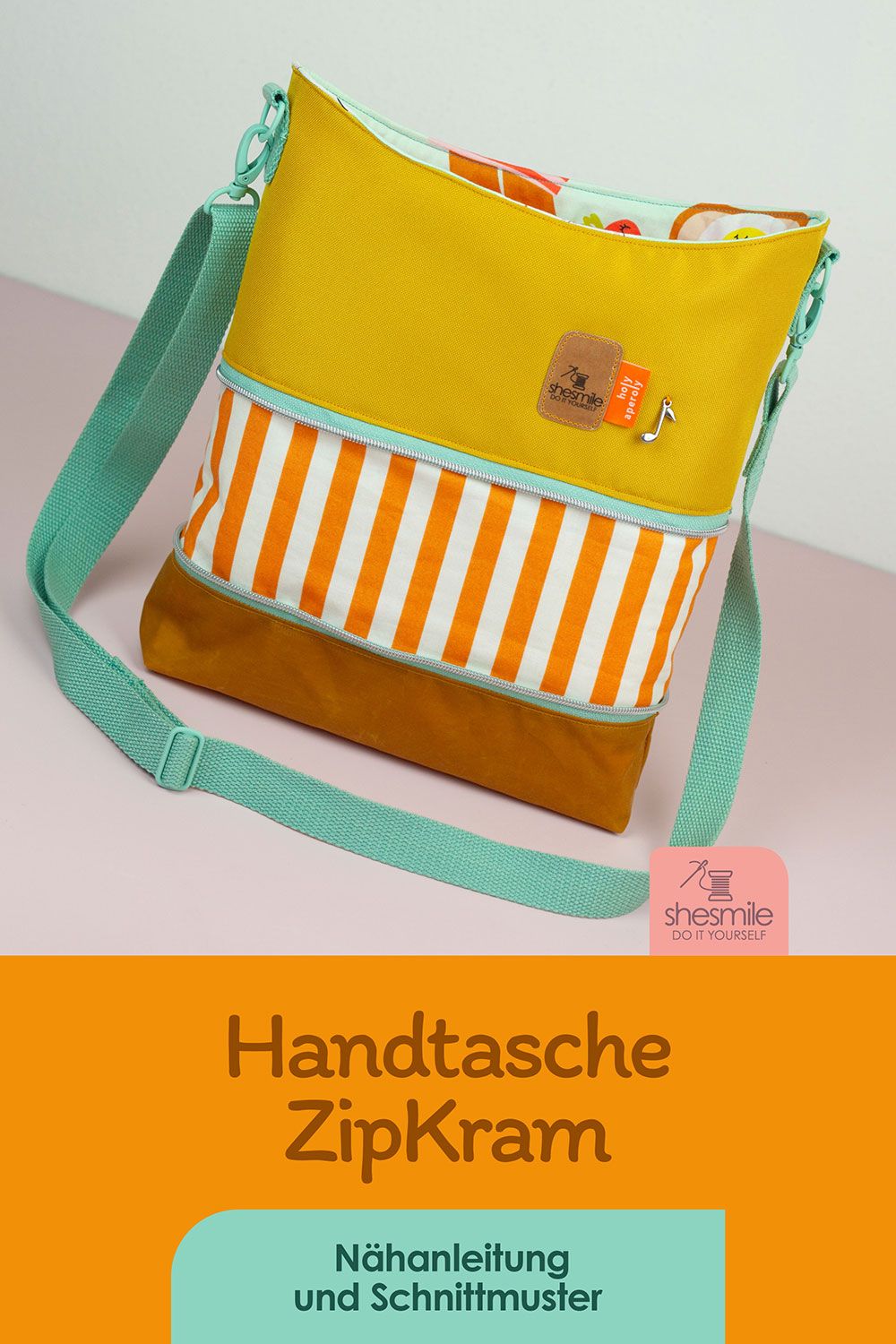 Handtasche "ZipKram" (Nähanleitung und Schnittmuster)