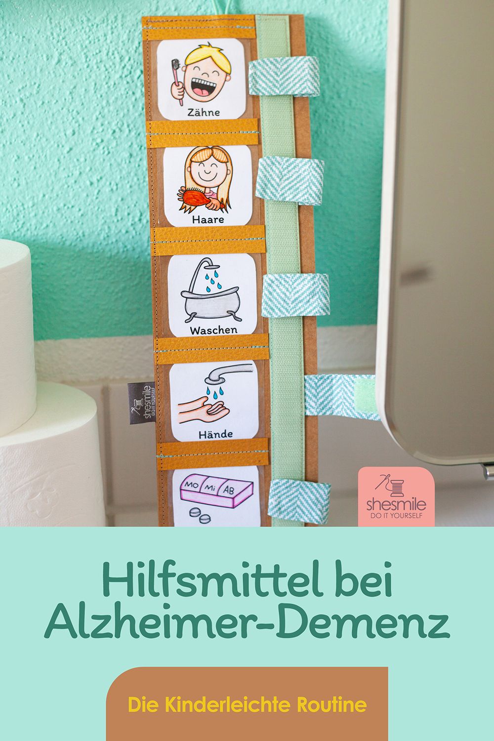 Ein Hilfsmittel für die Alzheimer-Demenz kranke Tante nähen