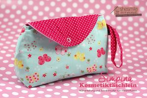 Kosmetiktasche "Simpina" (Eine Nähanleitung samt Schnittmuster von Ministöffchen) Genäht von shesmile.