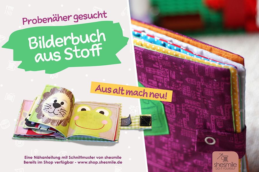 Probenäher gesucht! Bilderbuch aus Stoff (Nähanleitung und Schnittmuster)