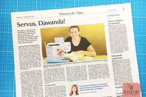Servus, DaWanda! (shesmile in der Onetz-Tageszeitung)