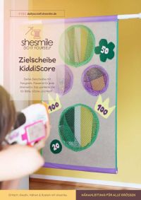 Nähanleitung für alle Größen gestaltet als PDF-E-Book für eine Zielscheibe aus Stoff mit Fangnetz.