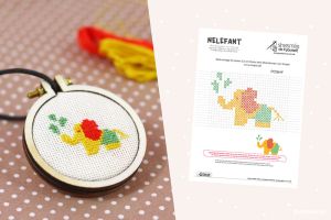 Elefant "Nelefant" (Kostenlose Kreuzstich-Stickvorlage)