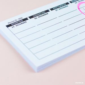 Kalender als Wochenplaner (Kostenlose PDF-Druckvorlage von shesmile)