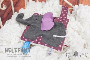 Elefant Nelefant, Applikationsvorlage und Nähanleitung von shesmile