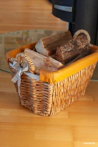Einfach selbst nähen: Ein neuer Bezug für den Holzkorb meines Papas