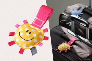 Ein Nähprojekt für Kinder und die Stoffrestekiste. Kofferanhänger Sunny Holiday, dein unverwechselbarer Anhänger für Taschen, Koffer und Trolleys von shesmile