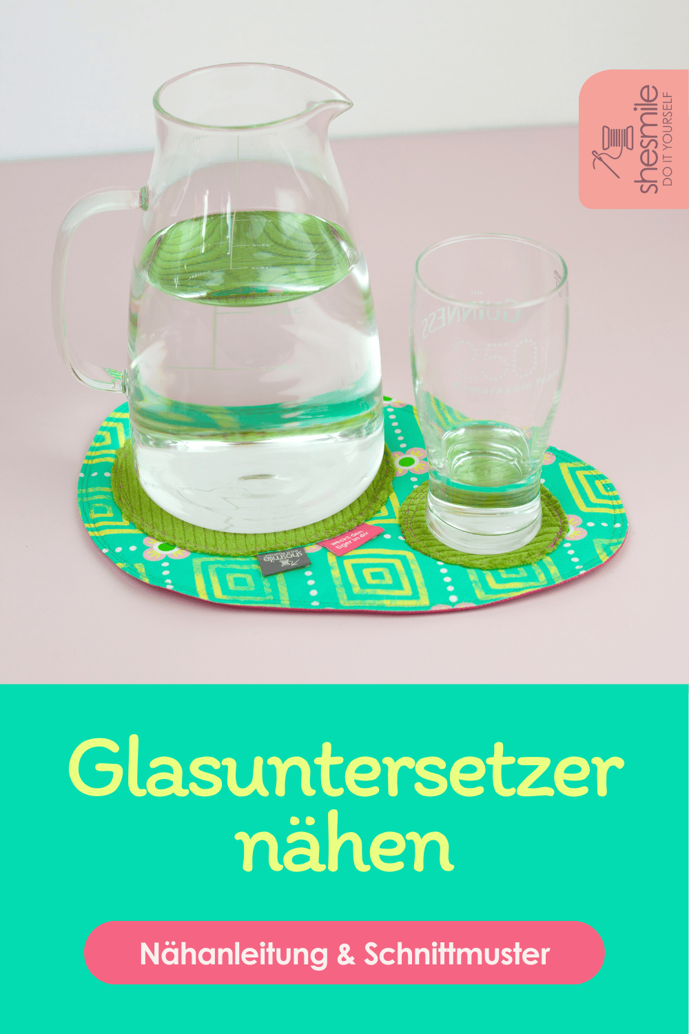 Glasuntersetzer "Lieblingsplatz" (Nähanleitung und Schnittmuster)