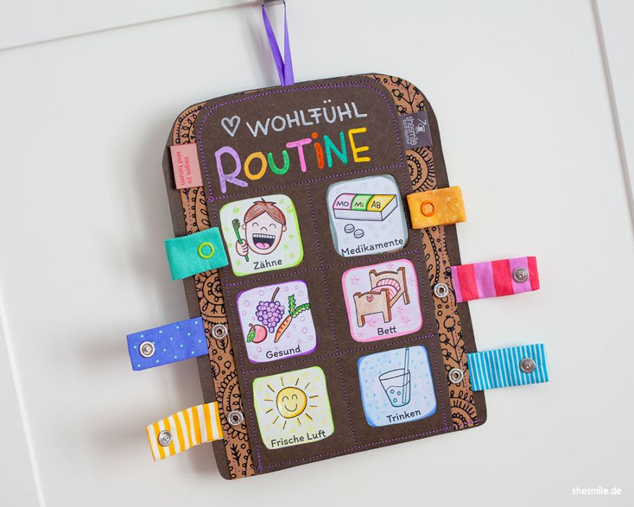 Routinen regeln! Nach dem Schnittmuster mit Druckvorlage von shesmile DIY. Wohlfühl-Routine zum Selbernähen: 6 Aufgaben für mehr Zufriedenheit im Alltag.