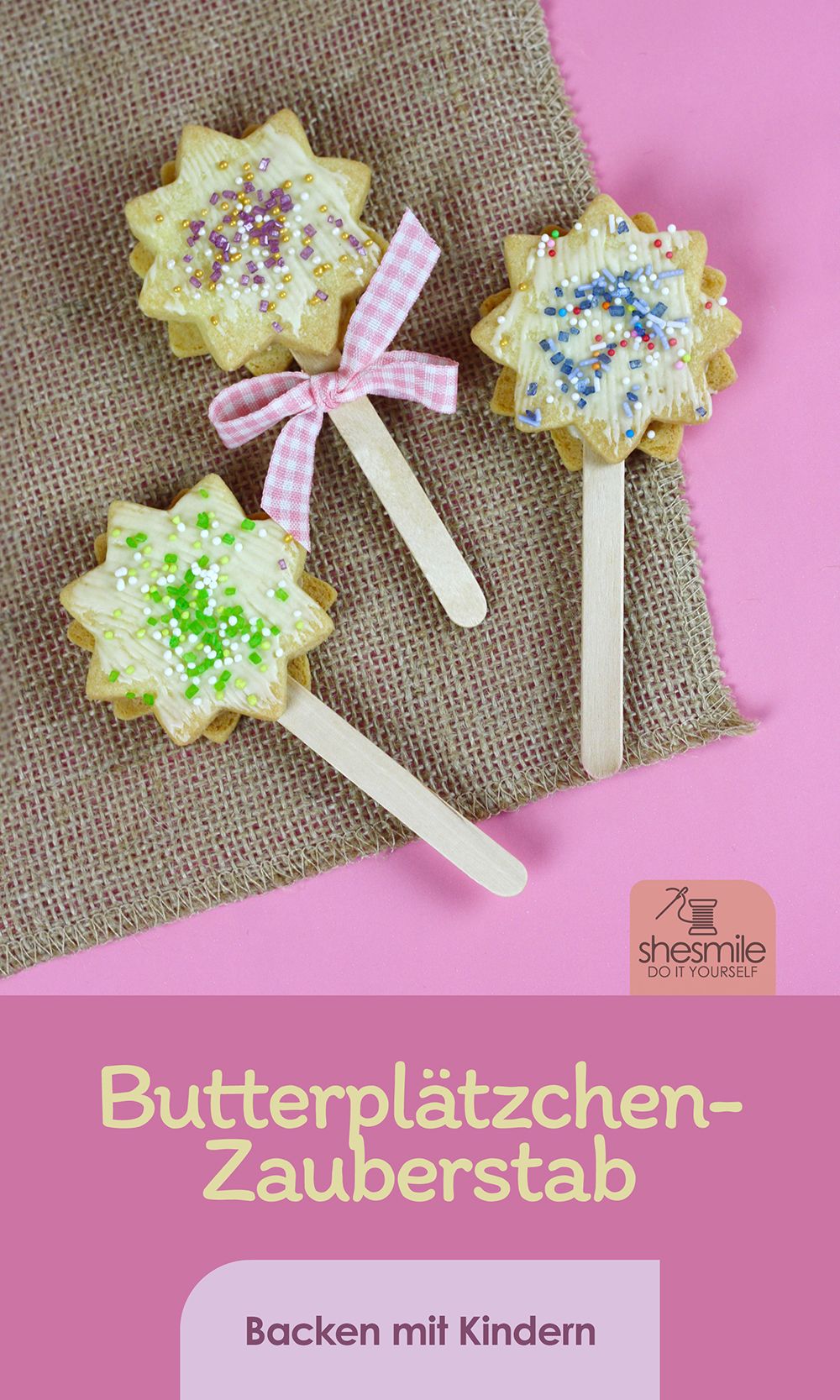 Butterplätzchen-Zauberstäbe backen (Mit Lieblingsrezept)