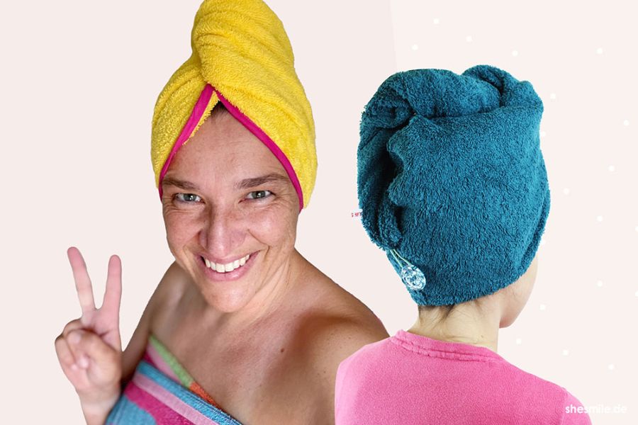 Haartrockentuch "Tina Turban" (Nähanleitung und Schnittmuster)
