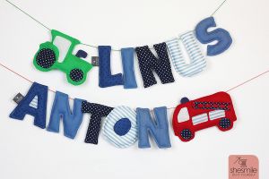 Namenskette Letterello für Linus und Anton