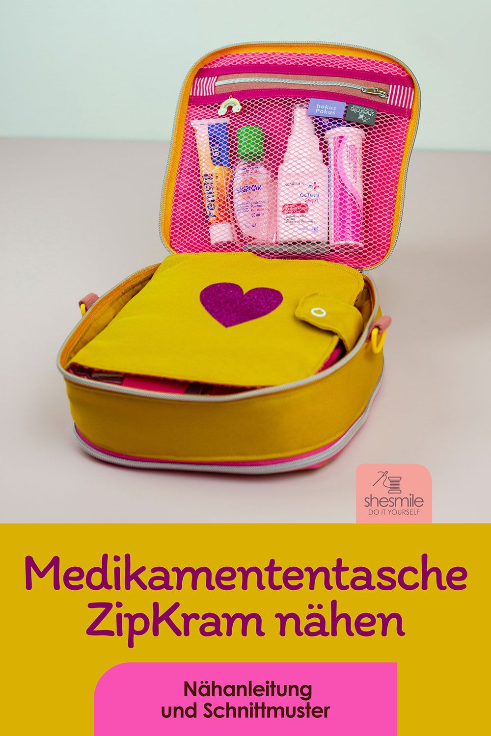 Medikamententasche "ZipKram" (Nähanleitung und Schnittmuster)