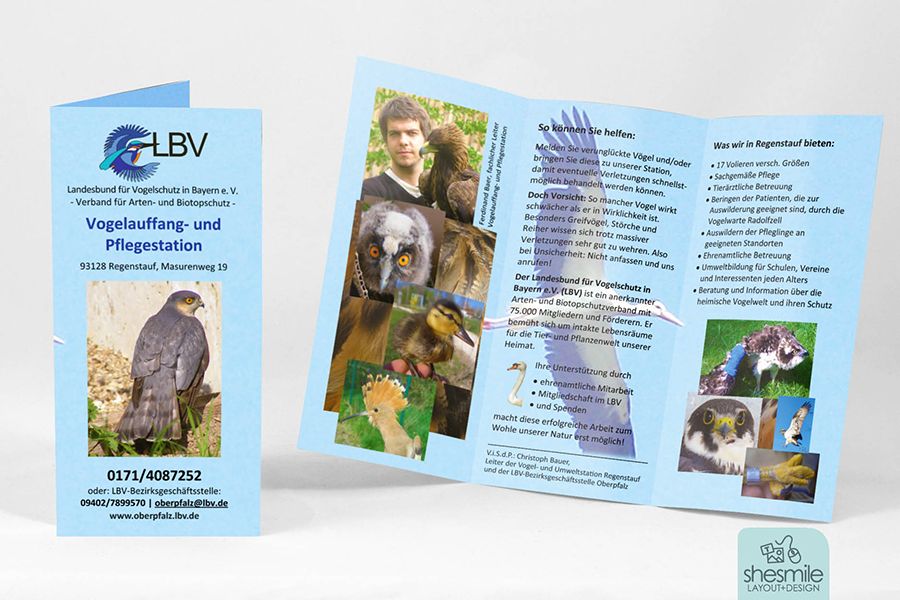 Vogelauffang- und Pflegestation (Faltblatt für LBV)